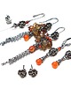 kolczyki wire wrapping Aksamitki - sztyfty 5