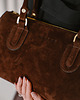 torby na ramię Perfect bag - skórzana torebka - zamszowa - brąz 3