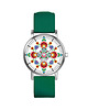 zegarki damskie Zegarek  mały - Mandala folk - silikonowy, zielony 1