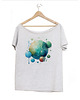 t-shirt damskie Banieczki zielone Szary Oversize 1