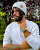 czapki i kapelusze męskie Męska bawełniana czapka beanie logo ekoskórka Jasny szary 2