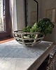 talerze, miski Ceramiczna Misa XXL na Cokole na Owoce Przekąski Rustic White 4