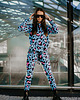 spodnie dresowe damskie Damskie Spodnie Fullprint DR.CROW Panterka Blue 1