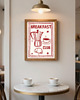 grafiki i ilustracje PLAKAT kawa, breakfast club, rysunek śniadanie do kuchni 6