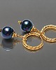 kolczyki pozłacane Pearls /navy blue / vol. 6 - kolczyki pozłacane /12.01.26/ 2