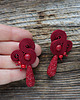 kolczyki soutache Bordowe i eleganckie - kolczyki soutache 4