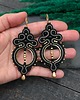 kolczyki soutache Kolczyki sutasz czarne lekkie wiszące eleganckie koła handmade Paloma 1