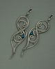 kolczyki wire wrapping Duże kolczyki kwarc niebieski wire wrapping 1