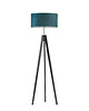 lampy podłogowe Drewniana lampa stojąca do salonu z abażurem  HAITI VELUR 4