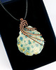 wisiory Koral fossil wisiorek wire wrapping 2
