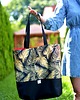 torby na ramię Torba shopper na zakupy wodoodporna zakupowa XXL torba złote pióra 1