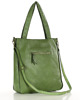 torby na ramię Torebka damska shopper A4 skóra naturalna - jasna zielona 5
