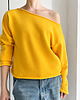 bluza bez kaptura damska Ciepły żółty bluza cięta Bez ściągaczy 2