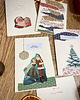 kartki scrapbooking Retro, kolażowe kartki świąteczne - zestaw 5 szt 2