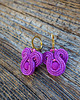 kolczyki soutache Malutkie  cyklamenowe  kolczyki sutasz 1