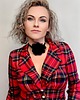 chokery Choker Czarny kwiat na szyje na tasiemce regulowany 1