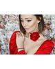 chokery Jedwabny czerwony choker 2