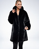 płaszcze damskie Czarny  Oversize Płaszcz ze Sztucznego Futra 2