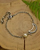 bransoletki wire wrapping Bransoletka perła wire wrapping księżyc półksiężyc 3