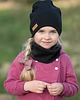 czapki dziecięce Czapka dziecięca przejściowa z kominem - czarny 1