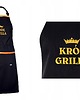 fartuchy kuchenne Fartuch Kuchenny CZARNY bawełniany haftowany Król Grilla EXTRA REZENT 3