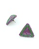 kolczyki szklane Kolczyki Trójkątne Sztyfty "Egzotyczny Duet" 4
