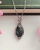 wisiory Naszyjnik Agat Mszysty stal chirurgiczna wisiorek handmade wirewrapping 1