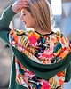 bluza z kapturem damska Mega długa bluza Butelkowa zieleń 3