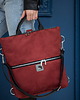 plecaki Plecak / torba 2 w 1 z nubuku tapicerskiego bordo. 3