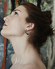 kolczyki srebrne Kolczyki srebrne WAVES Semicircle / black silver earrings 4