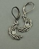 kolczyki wire wrapping Małe kolczyki księżyce kamień księżycowy wire wrapping 2