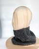 tuby i kominy Cienki szary szalik typu komin z wełny alpaki unisex 6