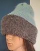czapki damskie Czapka Fluffy z alpaki dwustronna mięta - ciemno szara 2