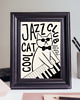 grafiki i ilustracje PLAKAT z kotem, prezent dla kociary, zabawny prezent jazz 2