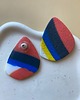 kolczyki z masy plastycznej Kolczyki sztyfty duże jajko 4