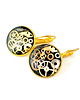 kolczyki pozłacane KOLCZYKI złote Małe Uszko Golden (Black) 3