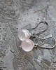 kolczyki wire wrapping Kwarc różowy  - kolczyki 2