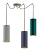 lampy wiszące Nowoczesna lampa wisząca tuba pająk z regulacją VIZELA GOLD T3 2