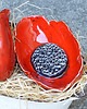 mydelniczki Czerwone Maki - ceramiczny komplet do łazienki Dotyk Kreacji 2