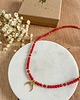 chokery Choker z koralu z półksiężycem 1