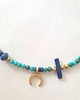 chokery Naszyjnik choker HATHOR lunula, turkus, lapis lazuli, jaspis obrazkowy 4