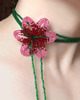 chokery Różowa Lilia - naszyjnik choker 1