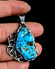 wisiory Turkus w srebrnych ornamentach 3