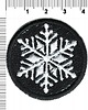 naszywki na ubrania Naszywka naprasowanka ŚNIEŻYNKA CZARNA termoprzylepna haft 4,5cm 1