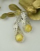 kolczyki wire wrapping Eleganckie duże kolczyki z bursztynem 1