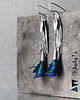 kolczyki wire wrapping Długie kolczyki w kolorze pawiego pióra AKHA 1