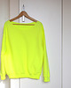 bluza bez kaptura damska Fluo żółty Z 4