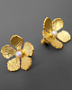 kolczyki pozłacane Unikatowe kolczyki kwiat jabłoni srebro pozłacane 4