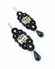 kolczyki soutache Anabelle Czarne kolczyki sutasz 3