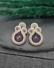 kolczyki soutache Kolczyki sutasz sztyfty małe beżowe kolorowe z kryształkami Gracia 2